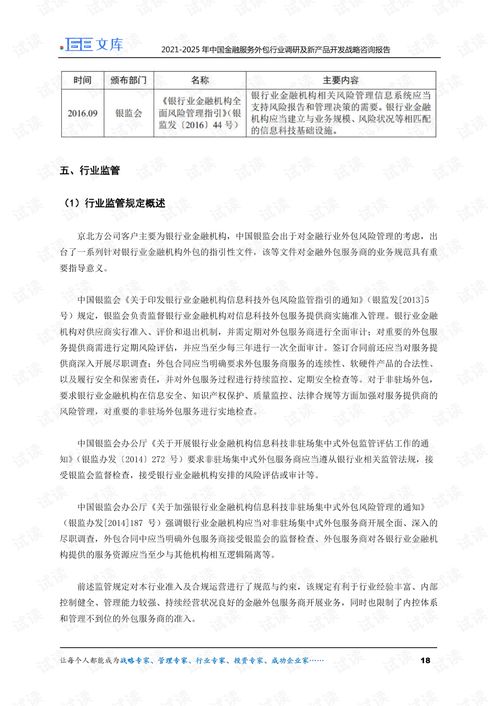 2021-2025年中國金融服務(wù)外包行業(yè)調(diào)研與軟件外包服務(wù)新產(chǎn)品開發(fā)戰(zhàn)略咨詢報(bào)告解析